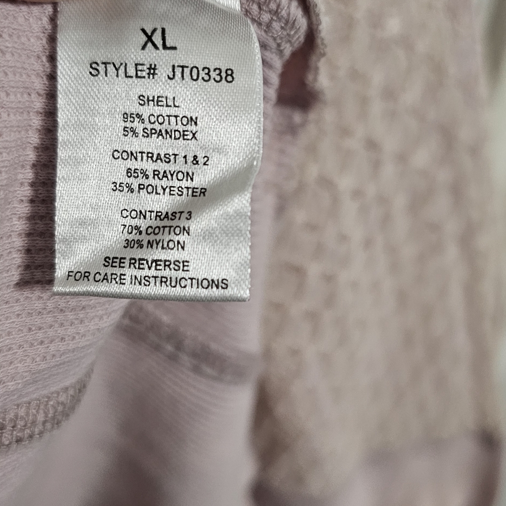 Oli & Hali Raw Hem Patchwork Blouse Top Size XL Lilac Lagenlook Rustic Oversized - Picture 10 of 12